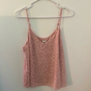 A New Day - pink, patterned tank with thin straps